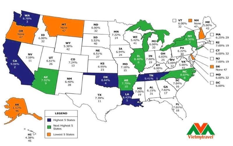 Các bang miễn thuế VAT ở Mỹ gồm những bang nào mà các tín đồ mua sắm nhất định phải biết?