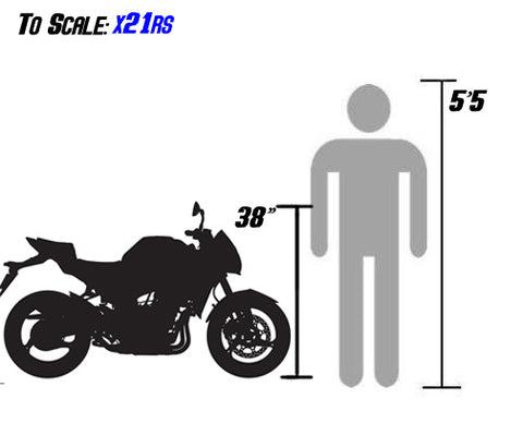 x21rs sizing scale with person x21r x21 rs BD125-8 size VENOM X21RS 125cc