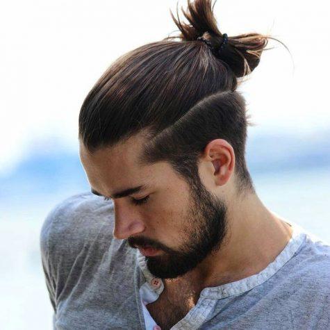 kieu toc man bun mat trai tim elle man