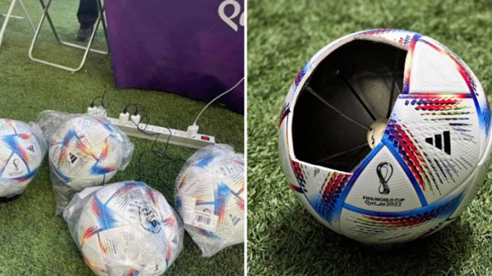 Ngỡ ngàng trước hình ảnh trái bóng World Cup cần phải sạc pin trước khi “lâm trận”