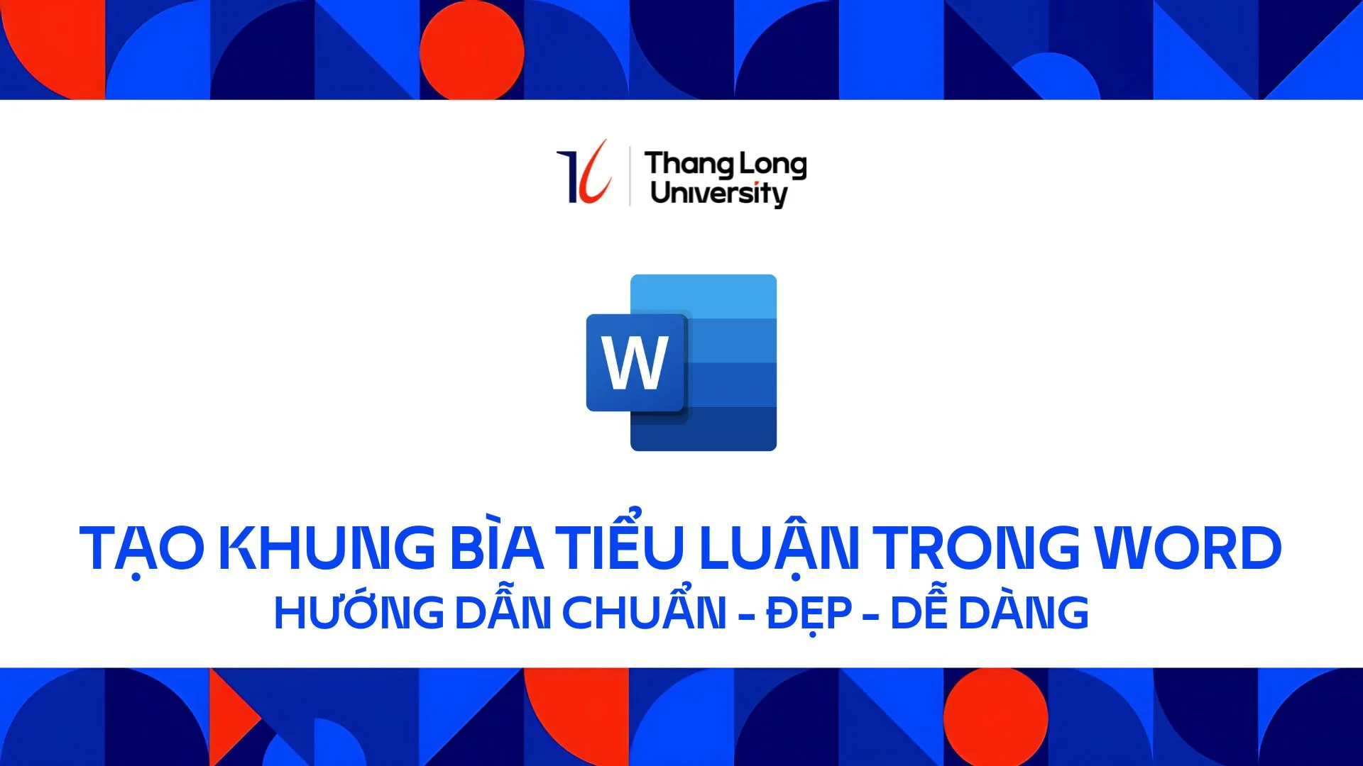 Tạo khung bìa tiểu luận trong word