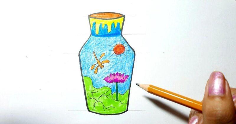 Hoàn thiện bức tranh cây lúa đơn giản với các chi tiết đổ bóng và tạo khối